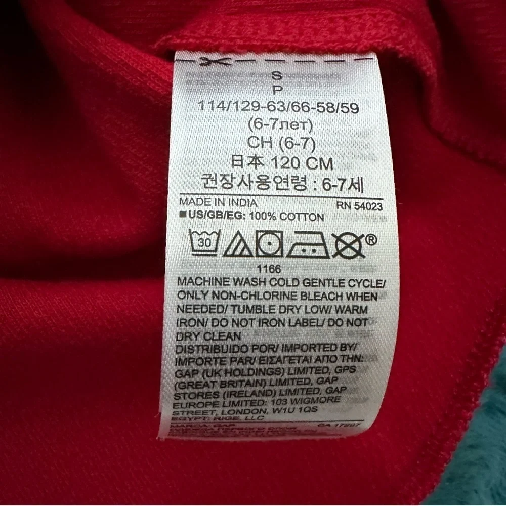 Gap Kids Red Long Sleeve Thermal Shirt Size S Boys